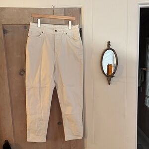 H&M Straight Leg Jeans in Light Beige
